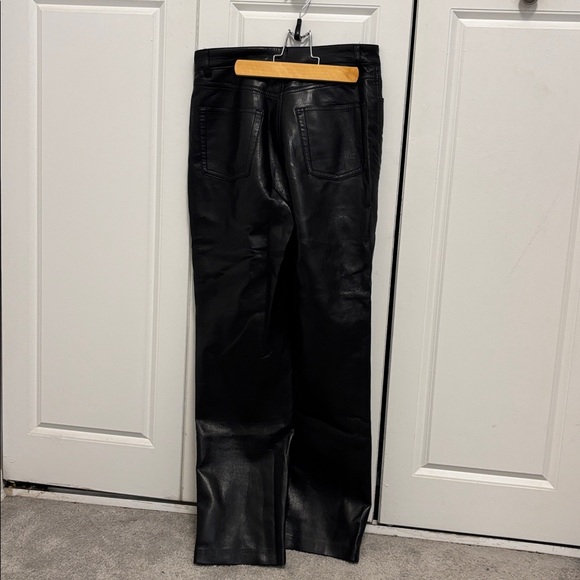 Wilfred Black Boot Leg Leather Pants - Picture 4 of 4
